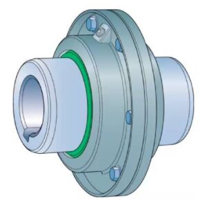 Kúpos acélszalagos tengelykapcsoló, függőleges osztott burkolattal